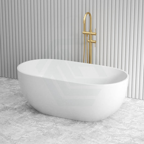 1400/1530/1690mm Moah Oval Gloss White Freestanding Bathtub Acrylic No Overflow Bathtubs