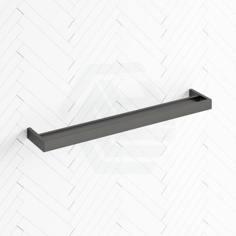 M#1(Gunmetal Grey) Norico Cavallo 600/800mm Square Brushed Gunmetal Grey Double Towel Rail