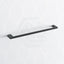 Quavo Square Matt Black Single Towel Rail 600mm Solid Brass Wall Mounted